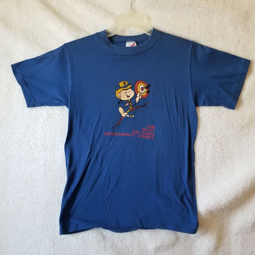 Narragansett Council Cub Scout day camp shirt size small vintage